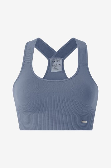 Aim'n Sports bh Black High Support Ribbed Bra Blå