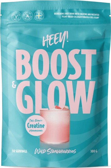 Heey! Boost & Glow Creatine+ Collegan Wild Strawberries 300g Heey! Boost & Glow Creatine+ Collegan Wild Strawberries 300g