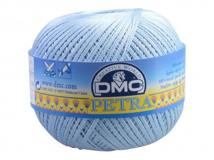 DMC Petra nr. 8 Heklegarn Unicolor 54518 Lyseblå