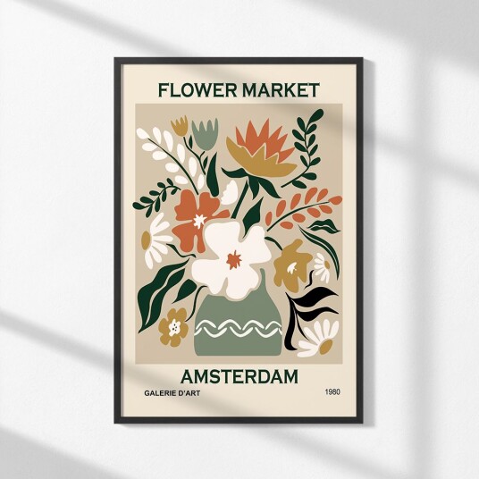 Plakat Flower Market Amsterdam Plakat Flower Market Amsterdam