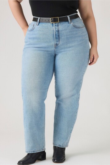 Levi's Plus   Jeans Pl 501® Jeans For Women   Blå