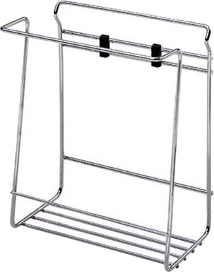 Forkromet Affaldsstativ Inklusiv Skruer Og Beslag. Højde: 33 Cm / Bredde: 25 Cm / Dybde: 16 Cm