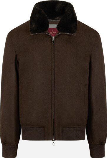 Montecore Blouson bomber wool jacket 48 brun herre