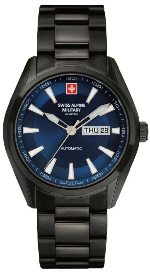 Swiss Alpine Military Herreklokke 7090.2175 Automatic Blå/Stål Ø43