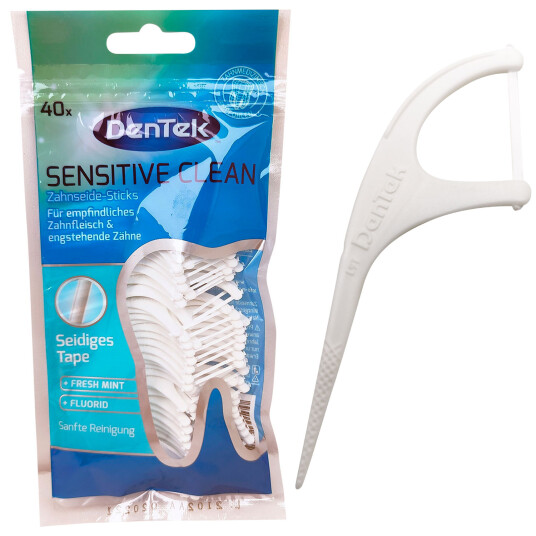DenTek Dental Flossers Sensitive Clean Mint With Fluor DenTek Dental Flossers Sensitive Clean Mint With Fluor