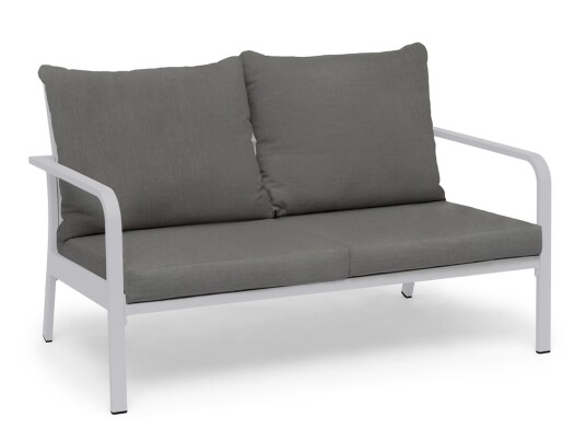Hillerstorp Hånger 2 seters sofa Hvit med gråbeige pute Hvit Hillerstorp Hånger 2 seters sofa Hvit med gråbeige pute Hvit