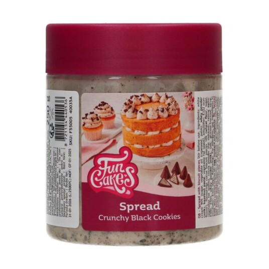 Funcakes Spreads Crunchy Black Cookies 250g Funcakes Spreads Crunchy Black Cookies 250g