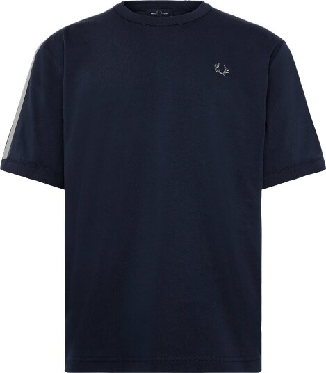 Fred Perry Two Tone Mesh Tape Tee   DARK AIRFORCE   S