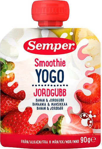 Semper YOGO Smoothie med banan og jordbær fra 6 mnd. - 90 g