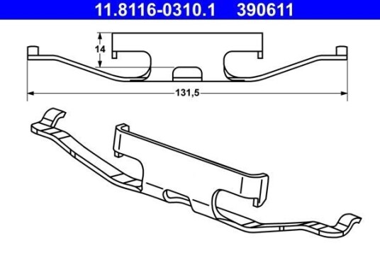 Ate Fjær bremsecaliper ATE 11.8116 0310.1