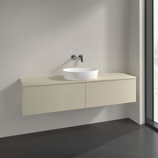 Villeroy & Boch Antao Servantskap med 2 skuffer 160x50x36 cm m/lys Grå Matt Villeroy & Boch Antao Servantskap med 2 skuffer 160x50x36 cm m/lys Grå Matt