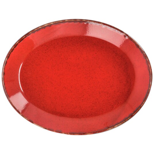 Vega Serveringsfat Sidina ovalt 31x23.5x3.1 cm Rød Oval 6 Stykk / Forpakning