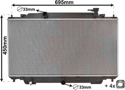 VAN WEZEL 27012703 Radiator, motorkjøling