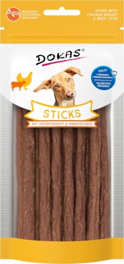 Dokas Sticks Med Kyllingbryst & Okselever 60 G