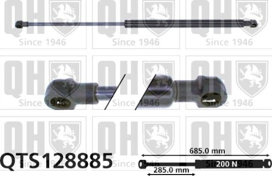 Gassfjær, motorpanser QUINTON HAZELL QTS128885