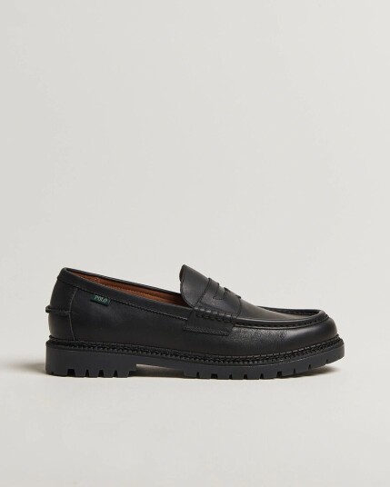 Polo Ralph Lauren Jett Penny Loafers Black Calf