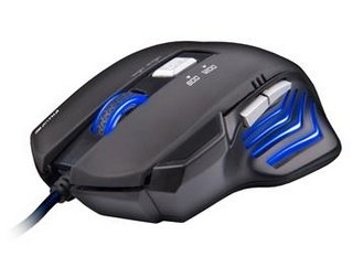 C-Tech Mysct3221, Høyre Hendt, Optisk, Usb Type-A, 2400 Dpi, Svart, Blå