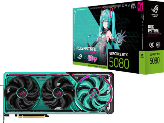 ASUS ROG Astral RTX 5080 Grafikkort Hatsune Miku 16GB GDDR7