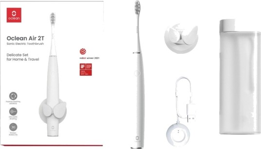 Oclean Elektrisk tannbørste Air 2T White Oclean Elektrisk tannbørste Air 2T White