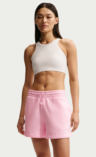 Nike Pheonix Fleece Mid Rise Shorts Rosa XS