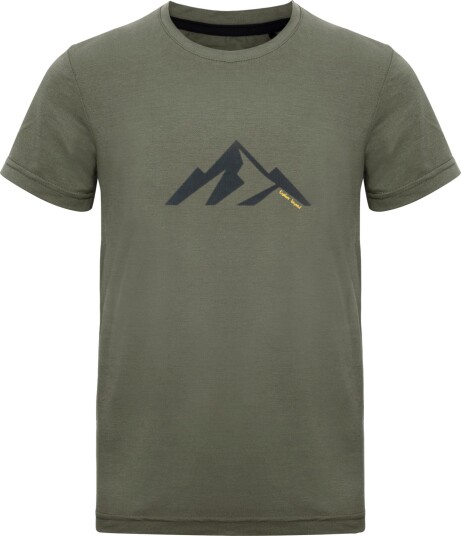 Urberg Junior"s Printed Tree Tee Dusty Olive 122/128