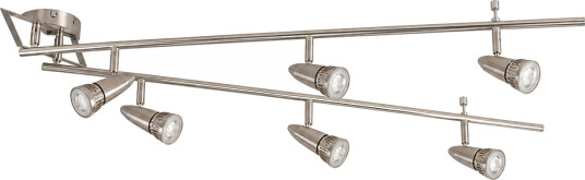 R Line Bris Taklampe 6x6W GU10 WarmDim Børstet Stål