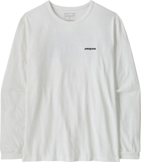 Patagonia Women"s Long sleeved P 6 Logo Responsibili tee Fiber White XS
