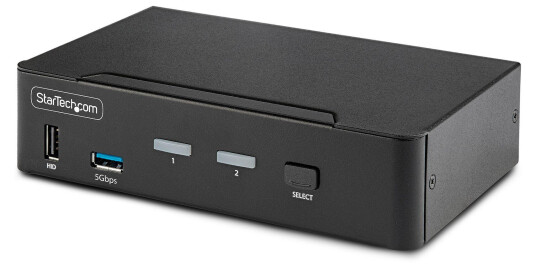 STARTECH 2-PORT DISPLAYPORT KVM SWITCH - 8K 60HZ HOTKEYS TAA COMPLIANT CPNT