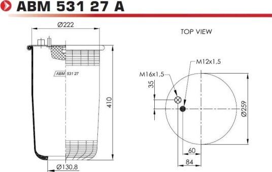 Luftbelg fjæring NEOTEC ABM53127A