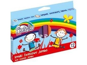 Grand Candle Crayons 12 Colors Fiorello Jumbo - Wikr-936060 Grand Candle Crayons 12 Colors Fiorello Jumbo - Wikr-936060