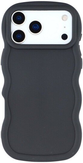 EIDERWOOD iPhone 17 Pro Fleksibelt Plast Wavy Deksel   Svart