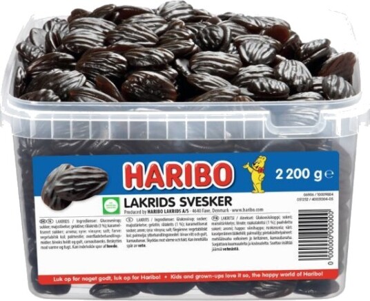 Harbio Lakrids Svesker 2,2 Kg I Plastbøtte Harbio Lakrids Svesker 2,2 Kg I Plastbøtte