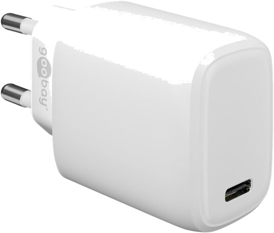 Goobay USB-C PD hurtiglader, 20W Hvit