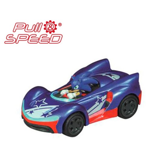 Carrera Sonic Pull-Back Lekebil 1:43 Sonic stjerner Carrera Sonic Pull-Back Lekebil 1:43 Sonic stjerner