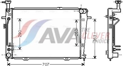 AVA COOLING SYSTEMS HY2130 Radiator motorkjøling AVA COOLING SYSTEMS HY2130 Radiator motorkjøling