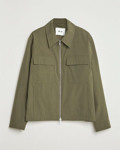 Nn07  Alban Waterproof Jacket Capers Green