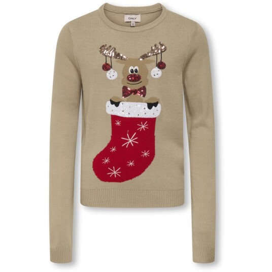 kids ONLY Humus Christmas Sock Kogxmas Shine Ls Oneck Box Knt 134 140