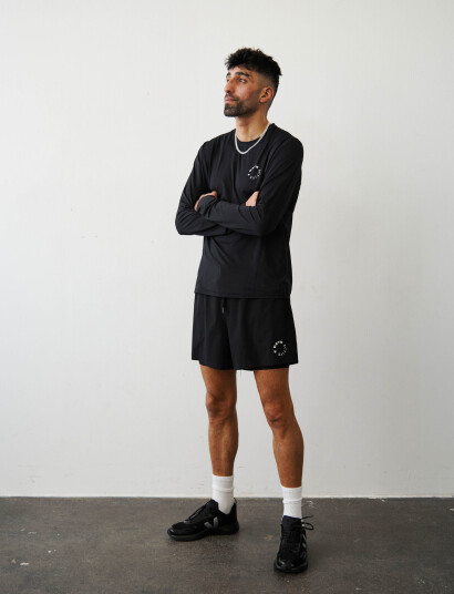 7 DAYS Active Training Long Sleeve Tee - Black - XS