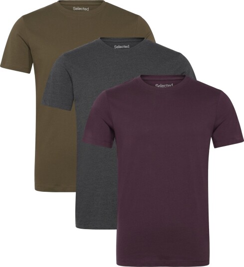 Selected | Slmcormac Ss O Neck Tee 3 Pack Noos | M