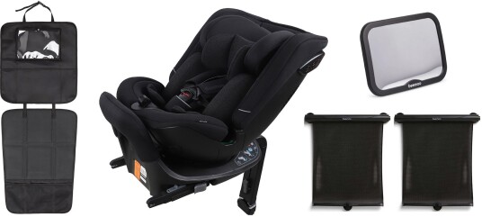 Beemoo Rotate i-Size Vendbar Bilstol inkl. Tilbehør Black Stone