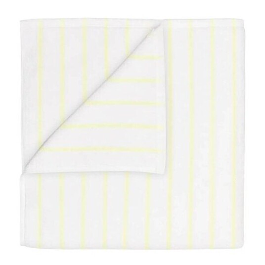 Blomus Arto badehåndkle 140x70 cm hvit/gul tynne striper Blomus Arto badehåndkle 140x70 cm hvit/gul tynne striper