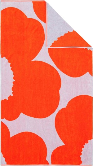 Unikko Håndkle 100x180 cm Oransje / Hvit