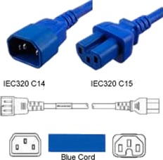 LinkIT Power cable C15/C14 blue 0,7m
