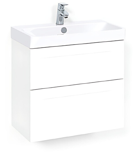 Macro Design Crown Servantskap 2 Skuff- med Light 70 Servant Hvit / 60cm Frame