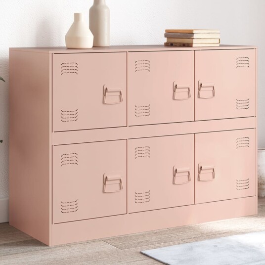 Skjenk rosa 99x39x73 cm stål Skjenk rosa 99x39x73 cm stål