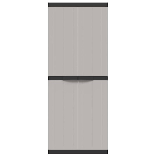 Oppbevaringsskap for hage grå og svart 65x37x165 cm PP 8720845889029