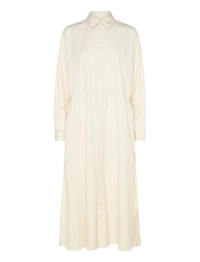 Polo Ralph Lauren Cotton Drawcord Shirtdress   Cream   36