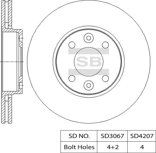 Hi-Q SD3067 Bremseskive