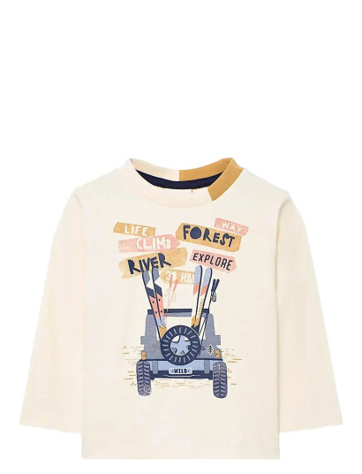 Boboli Knit T-Shirt - Cream - 92 Boboli Knit T-Shirt - Cream - 92