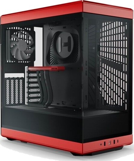 HYTE Y40 Miditower Kabinett Rød med PCIe 4.0 Riser og 2x120mm Vifter HYTE Y40 Miditower Kabinett Rød med PCIe 4.0 Riser og 2x120mm Vifter